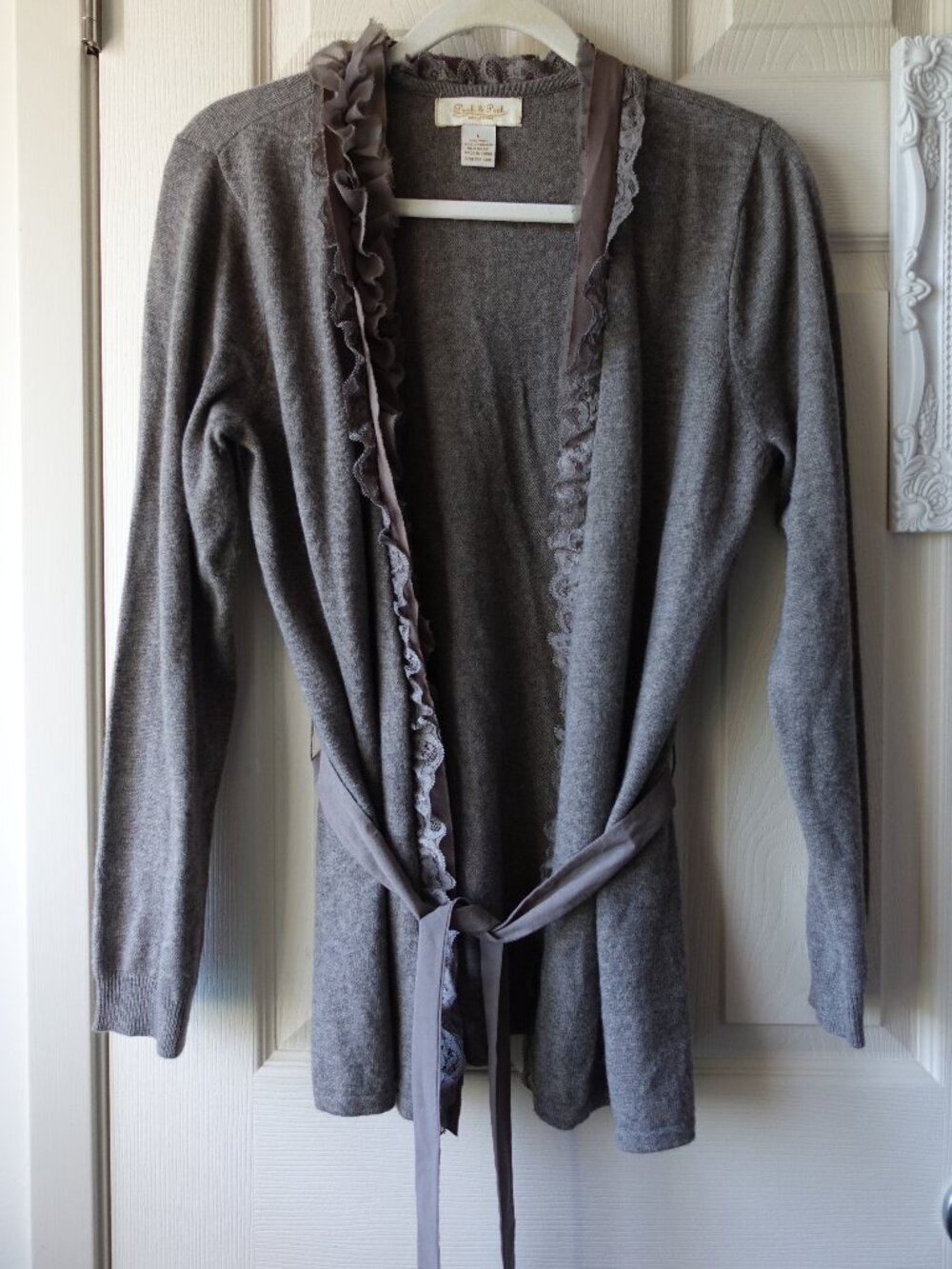 Peck & Peck  Ruffle-Trim Open Cardigan